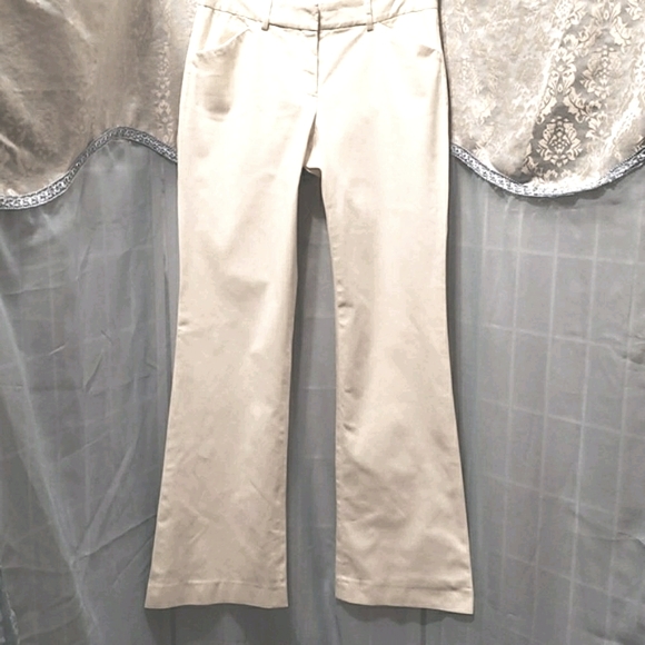 THEORY WHITE COTTON/LYCRA WIDE LEG PANTS SZ 2
